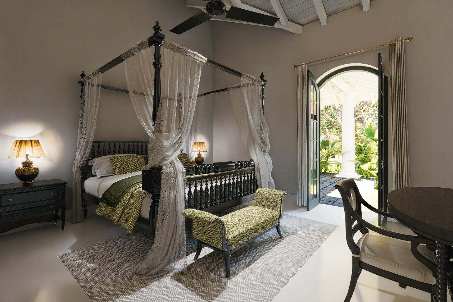 Luxury bedroom at IF Villa with garden view