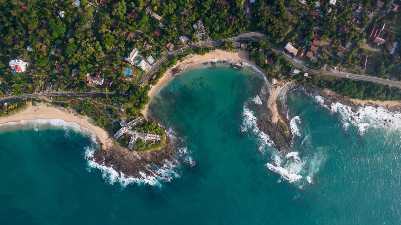 Stunning aerial of Sri Lanka’s south coast